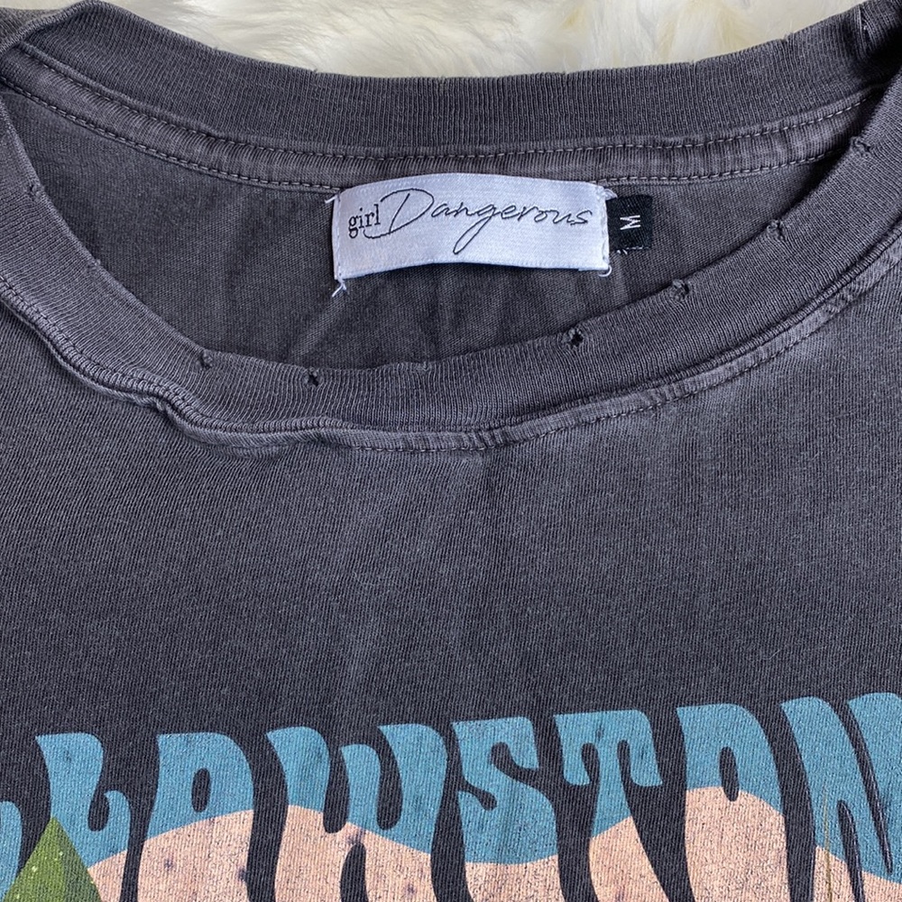 •Girl Dangerous• Yellowstone National Park {long sleeve} Tee in |Charcoal| sz M - Picture 5 of 7